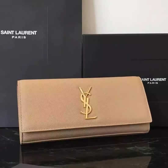 Replica Saint Laurent Beige Classic Monogramme Clutch Handbags